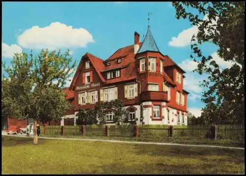 Ansichtskarte Igelsberg-Freudenstadt Pension Mast, mit VW Käfer 1970