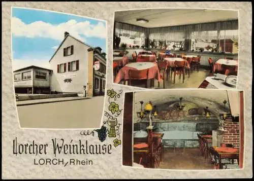 Ansichtskarte Lorch (Rheingau) Lorcher Weinklause (Mehrbildkarte) 1974