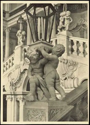 Ansichtskarte Pommersfelden Schloß Weißenstein Treppenhaus 1965