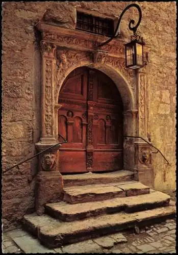 Ansichtskarte Rothenburg ob der Tauber Altes Rathausportal 1963
