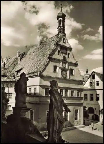 Rothenburg ob der Tauber Blick auf die Ratstrinkstube - Fotokarte 1964