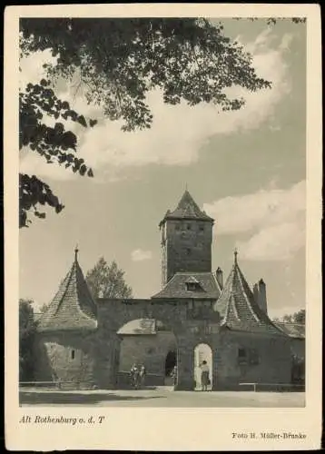 Ansichtskarte Rothenburg ob der Tauber Stadtmauer 1961