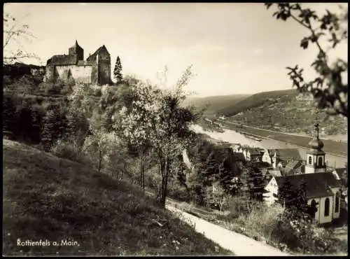 Ansichtskarte Rothenfels Stadtpartie mit Main 1969