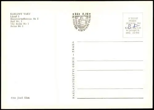 Postcard Karlsbad Karlovy Vary Bad Nr. I Lázně I 1964