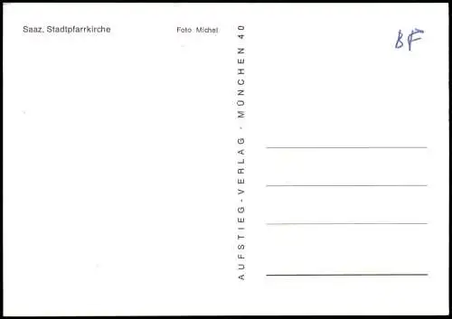 Postcard Saaz (Eger) Žatec Partie an der Pfarrkirche 1972