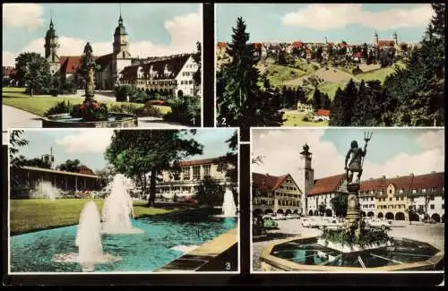 Ansichtskarte Freudenstadt 4 Bild Markt Kurhaus Bärental 1964