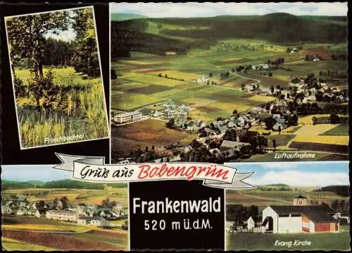 Ansichtskarte Bobengrün 4 Bild Luftaufnahme Kirche uvm 1963