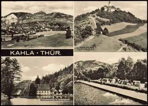 Ansichtskarte Kahla (Thüringen) Volksbad Trompetermühle Stadt 1969