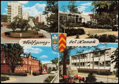 Wolfgang-Hanau Mehrbildkarte Friedrich-Ebert-Straße Bürgerhaus  Schule 1972