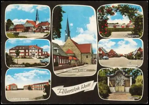 Albersloh-Sendenhorst Kindergarten, Krankenhaus, Kirche, Schule, Ehrenmal 1970