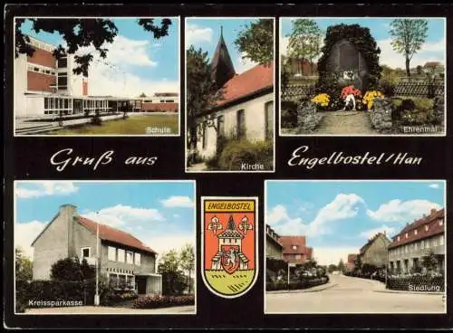 Engelbostel Langenhagen Schule Ehrenmal Kreissparkasse Siedlung, Wappen 1971
