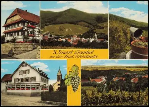 Ansichtskarte Eisental-Bühl (Baden) Gasthaus 'Zur Traube', Weinanbau 1976
