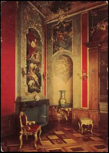 Ansichtskarte Rudolstadt Schloss Heidecksburg - Rotes Eckkabinett 1966