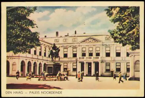 Postkaart Den Haag Den Haag Künstlerkarte PALEIS NOORDEINDE 1956