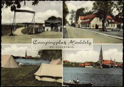 Ansichtskarte Haddeby Mehrbild-AK Campingplatz Haddeby BEI SCHLESWIG 1960