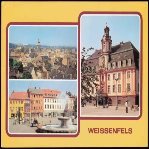 Weißenfels Teilansicht, Karl-Marx-Platz, Rathaus 1980