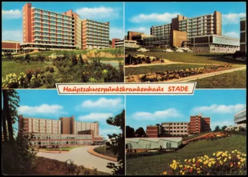 Ansichtskarte Stade Stood Hauptschwerpunktkrankenhaus 1971