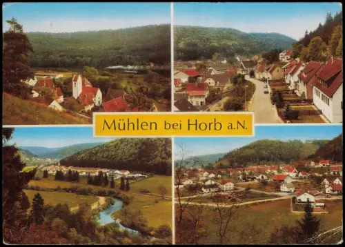 Ansichtskarte Mühlen am Neckar-Horb am Neckar 4 Bild Karte 1975