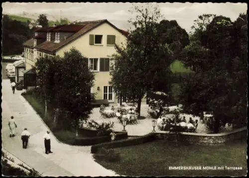 Ansichtskarte Emmershausen-Weilrod Emmershäuser Mühle mit Terrasse 1959