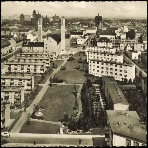 Ansichtskarte Bremen Westliche Vorstadt Wohnsiedlung mit Kirche 1967
