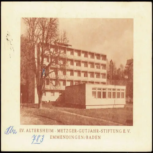 Emmendingen Evangelisches Altersheim Metzger-Gutjahr-Stiftung 1960