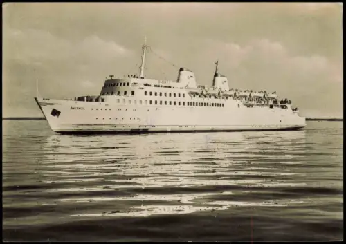Ansichtskarte  Schiff Schifffahrt Fähre DDR Großfähre Saẞnitz 1961