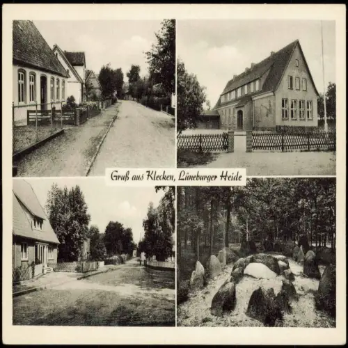 Klecken (b. Harburg)-Rosengarten (LK Harburg) Ortsansichten und Hünengrab 1941