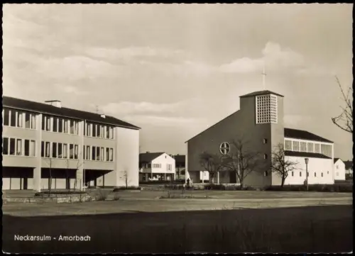 Ansichtskarte Amorbach-Neckarsulm Kirche und Gebäude in Amorbach 1966