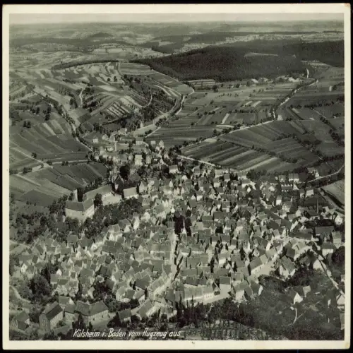 Ansichtskarte Külsheim Külsheim aus der Luft 1927