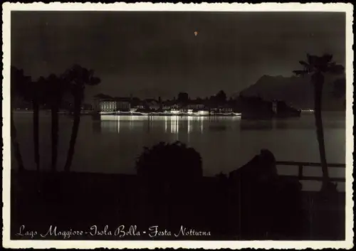 Cartolina Stresa Stresa Isola Bella - Festa Notturna 1955