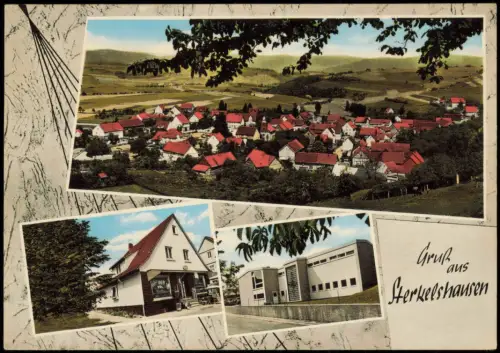 Sterkelshausen Mehrbildkarte Ortsansichten u.a. Edeka-Gemischtwaren-Köthe 1971