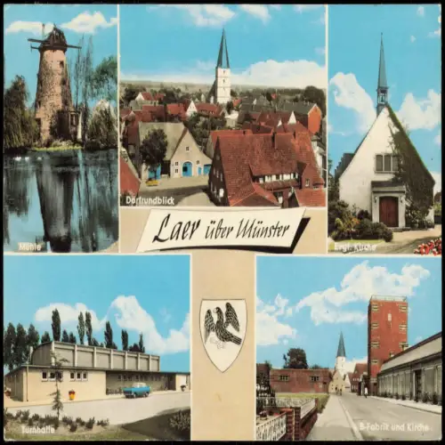 Laer (b. Osnabrück) Mehrbildkarte Ortsansichten 4401 Laer über Münster 1970