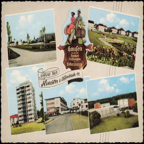 Ansichtskarte .Hessen Gruss aus Hausen b. Offenbach (Mehrbildkarte) 1967