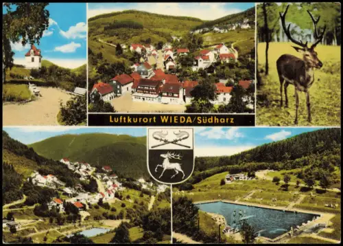 Ansichtskarte Wieda (Harz) Mehrbildkarte mit Ortsansichten 1960