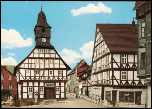 Ansichtskarte Uslar Partie am Rathaus 1965