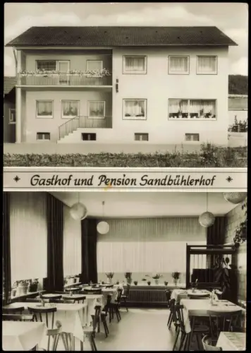 Ansichtskarte Bergzabern Gasthof und Pension Sandbühlerhof 1964