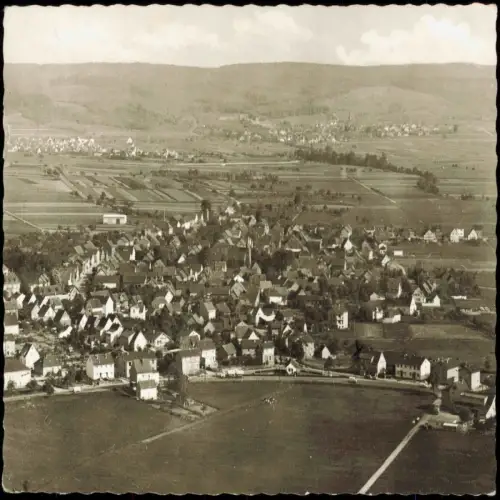 Ansichtskarte Niedermittlau-Hasselroth Luftbildansicht 1989