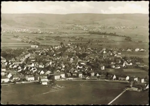 Ansichtskarte Niedermittlau-Hasselroth Luftbildansicht 1989