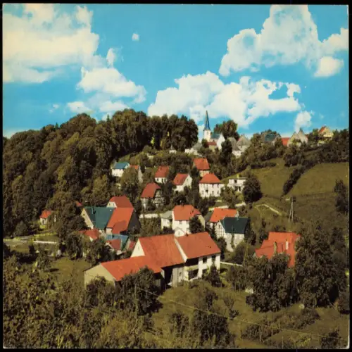 Fürstenberg Westfalen-Wünnenberg Kesselbach Wasserplatz mit Kirche 1970