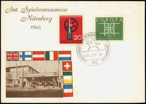 Nürnberg Internationale Spielwarenmesse Sonderkarte  Sonderstempel  1965