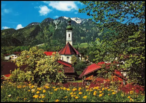 Ansichtskarte Lenggries Panorama-Ansicht gegen Brauneck (1556 m) 1990
