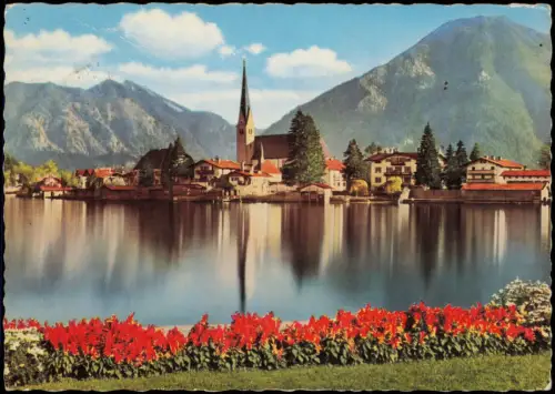 Ansichtskarte Egern-Rottach-Egern Panorama-Ansicht Blick mit Wallberg 1960