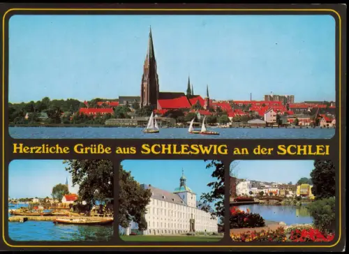 Ansichtskarte Schleswig (Sleswig/Slesvig) 4 Bild Stadtteilansichten 1986
