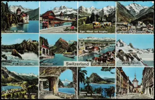 Ansichtskarte .Schweiz Mehrbildkarte Switzerland Helvetia 1958