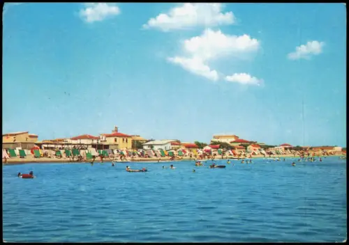 Cartolina Casal Borsetti La spiaggia Der Strand 1968