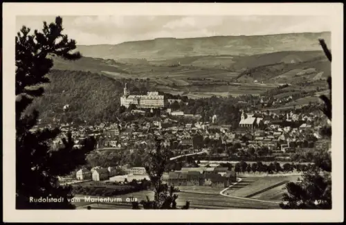 Ansichtskarte Rudolstadt Totale - Fotokarte 1956