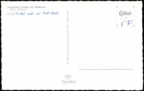 Ansichtskarte Lindau (Bodensee) Altes Rathaus 1959