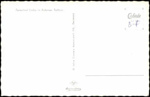 Ansichtskarte Lindau (Bodensee) Partie am Rathaus 1956