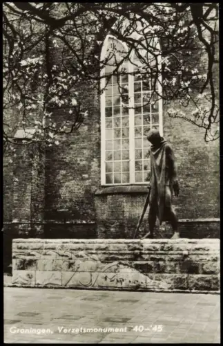 Postkaart Groningen Denkmal, Verzetsmonument 1960