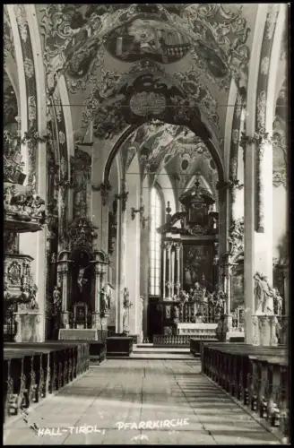 Ansichtskarte Hall in Tirol Solbad Hall Innenansicht Kirche PFARRKIRCHE 1960